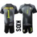 Tanie Strój piłkarski Brazylia Alisson Becker #1 Bramkarskie Koszulka Podstawowej dla dziecięce MŚ 2022 Krótkie Rękawy (+ szorty)
